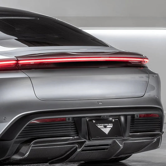 Porsche Taycan Turbo & Turbo S Carbon Fibre Decklid Rear Spoiler by Vorsteiner (2021+)
