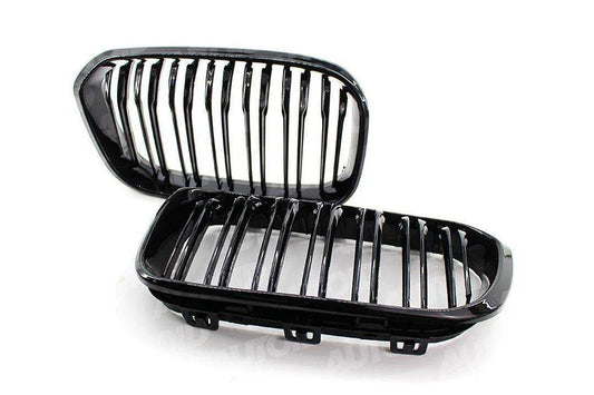 BMW 1 Series, M135i & M140i F20 F21 LCI Gloss Black Kidney Grilles (2015-2019)