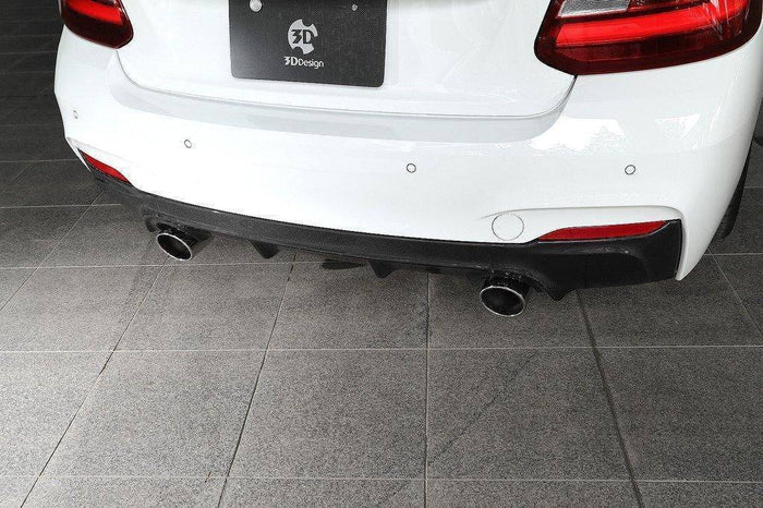3DDesign Carbon Fibre Rear Diffuser for BMW 2 Series (2014-2020, F22 F23)