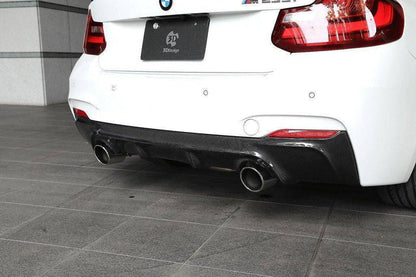 3DDesign Carbon Fibre Rear Diffuser for BMW 2 Series (2014-2020, F22 F23)