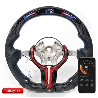 BMW F20/F21/F30 M2 F87 M3 F80 M4 F82 & M5 F90 CUSTOM CARBON FIBRE & GALAXY LED STEERING WHEEL BY TDD - Steering Wheel