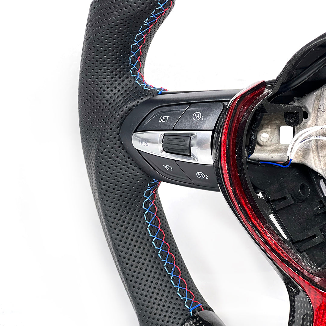 BMW F20/F21/F30 M2 F87 M3 F80 M4 F82 & M5 F90 CUSTOM CARBON FIBRE & GALAXY LED STEERING WHEEL BY TDD - Steering Wheel