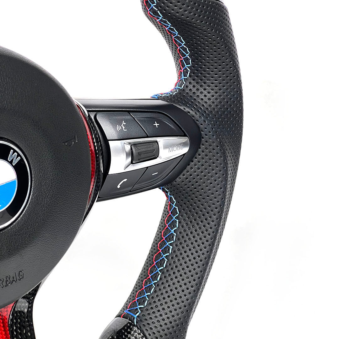 BMW F20/F21/F30 M2 F87 M3 F80 M4 F82 & M5 F90 CUSTOM CARBON FIBRE & GALAXY LED STEERING WHEEL BY TDD - Steering Wheel