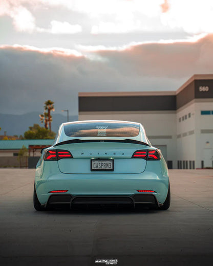 Tesla Model 3 Carbon Fibre V2 Rear Diffuser by Adro (2017+)
