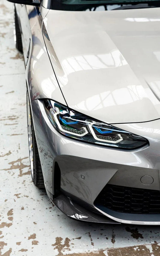 BMW M3 G80 & M4 G82 Carbon Fibre Front Bumper Corner Inserts by Alpha-N (2021+)