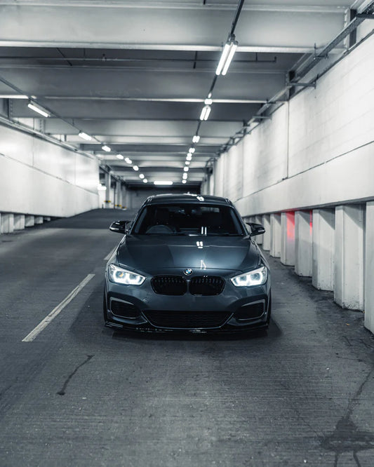 BMW 1 Series F20 F21 LCI EVO-1 Gloss Black Front Splitter by ZAERO (2015-2019)
