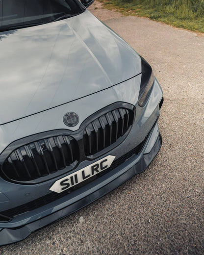 BMW 1 Series M Sport & M135i F40 EVO-1 Gloss Black Front Splitter by ZAERO (2019-2024)