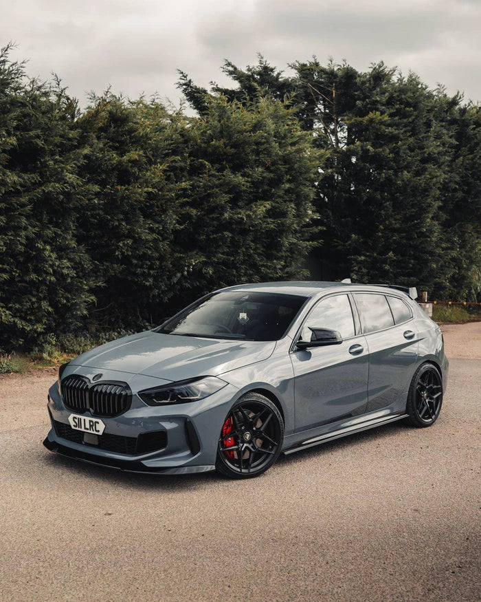 BMW 1 Series M Sport & M135i F40 EVO-1 Gloss Black Front Splitter by ZAERO (2019-2024)