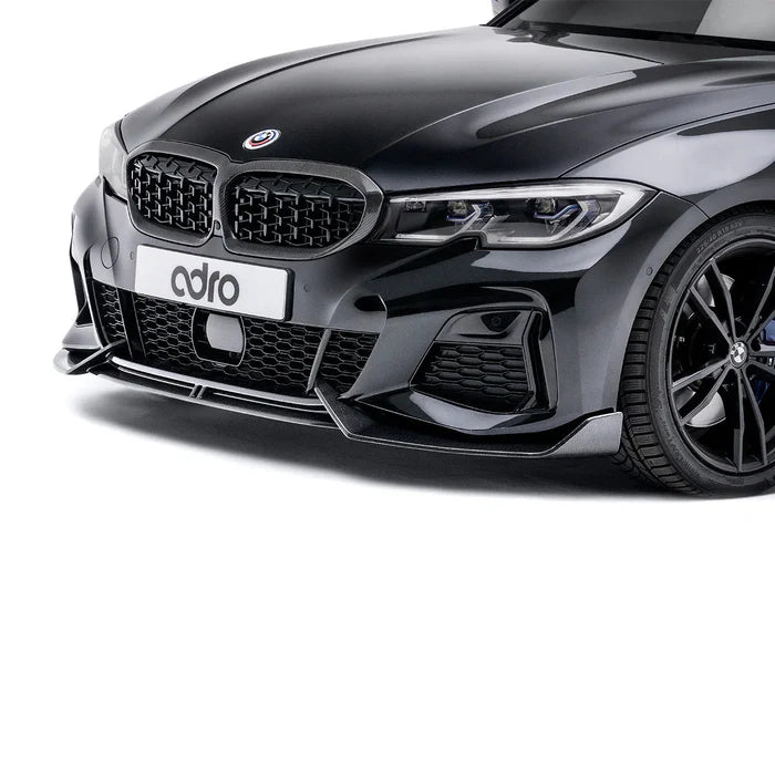 BMW 3 Series M340i G20 G21 (Pre-LCI) Carbon Fibre Front Splitter by Adro (2018-2022)