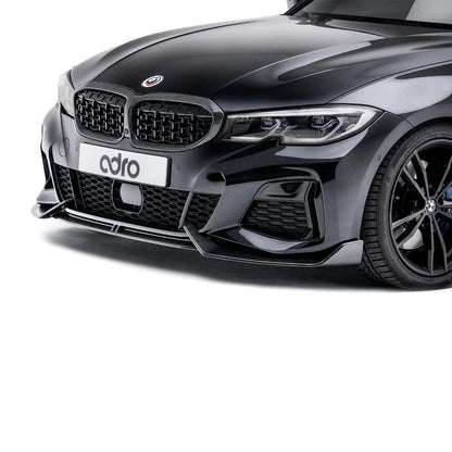 BMW 3 Series M340i G20 G21 (Pre-LCI) Carbon Fibre Front Splitter by Adro (2018-2022)