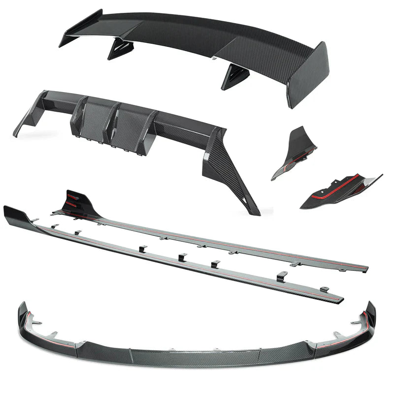 BMW G87 M2 TR87 CARBON FIBRE BODY KIT BY TRE (2023 + ) - TR87 Rear Wing / Add Rear Winglets - Carbon Rear Diffuser