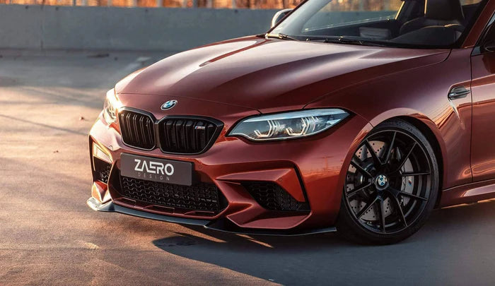 BMW M2 Competition F87 EVO-S Gloss Black Front Splitter by ZAERO (2018-2021)