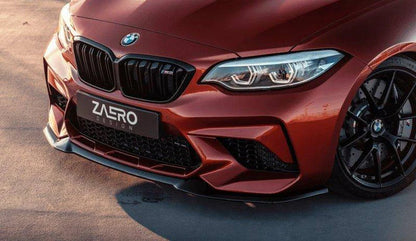 BMW M2 Competition F87 EVO-S Gloss Black Front Splitter by ZAERO (2018-2021)