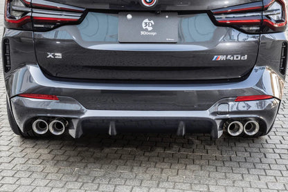 BMW X3 LCI G01 Carbon Fibre Rear Diffuser by 3D Design (2021+)