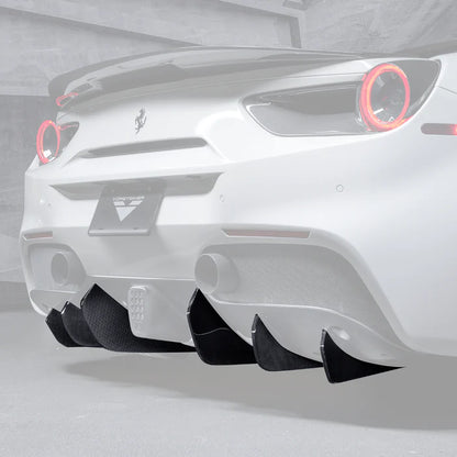 Ferrari 488 Diavolo Carbon Fiber Rear Diffuser Fins by Vordteiner