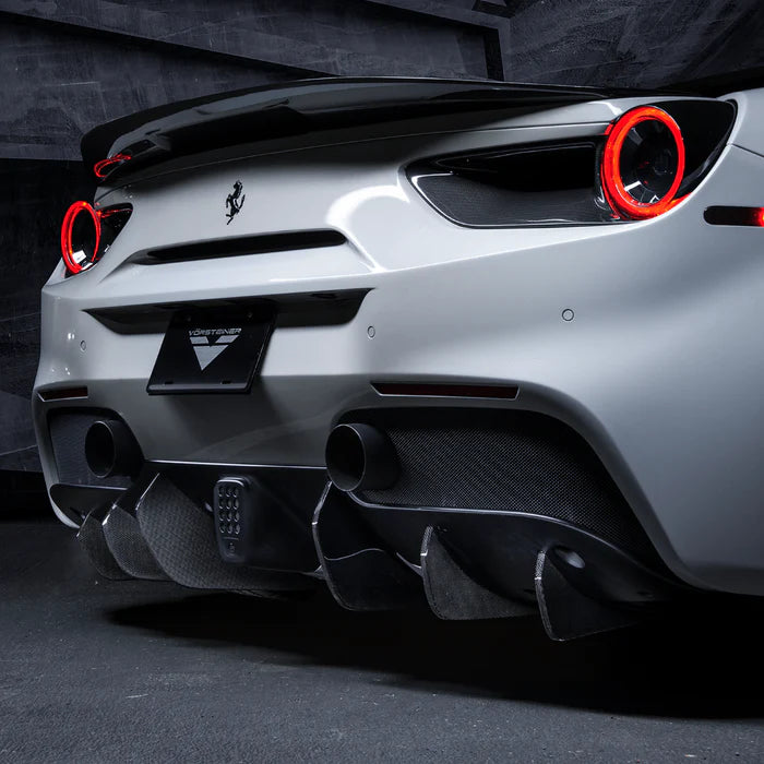 Ferrari 488 Diavolo Carbon Fiber Rear Diffuser Fins by Vordteiner