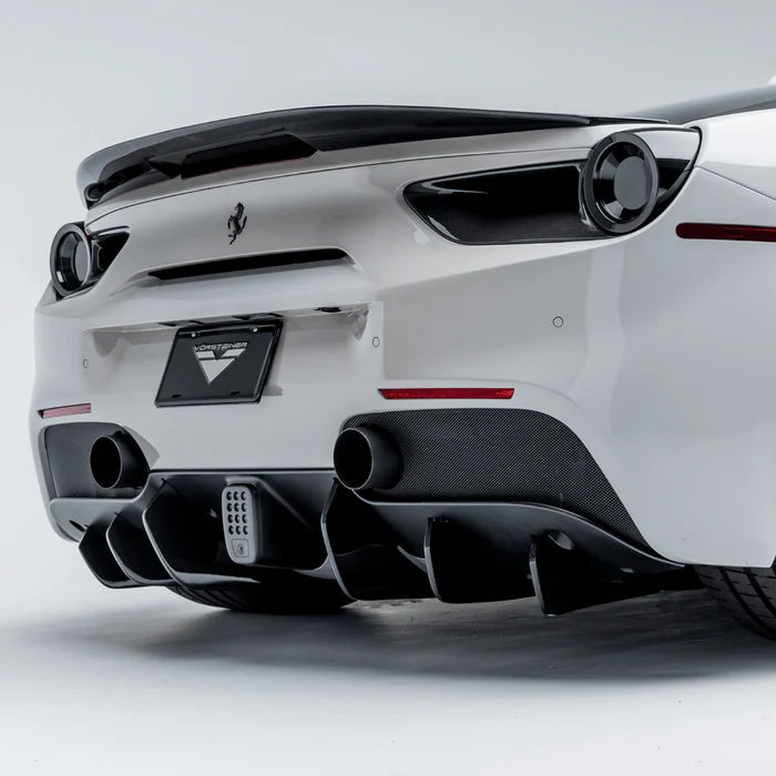 Ferrari 488 Diavolo Carbon Fiber Rear Diffuser Fins by Vordteiner