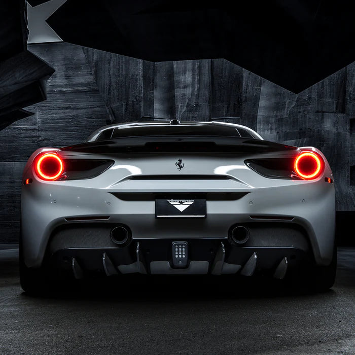 Ferrari 488 Diavolo Carbon Fiber Rear Diffuser Fins by Vordteiner