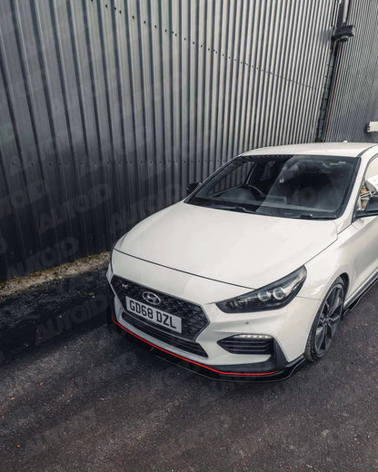 Hyundai i30 N Pre-Facelift EVO-1 Gloss Black Front Splitter by ZAERO (2018-2020)