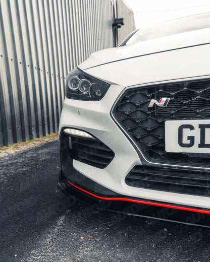 Hyundai i30 N Pre-Facelift EVO-1 Gloss Black Front Splitter by ZAERO (2018-2020)