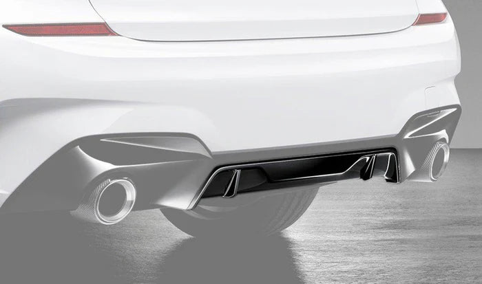 M Performance Gloss Black Rear Diffuser Trim for BMW 3 Series (2018+, G20 G21)