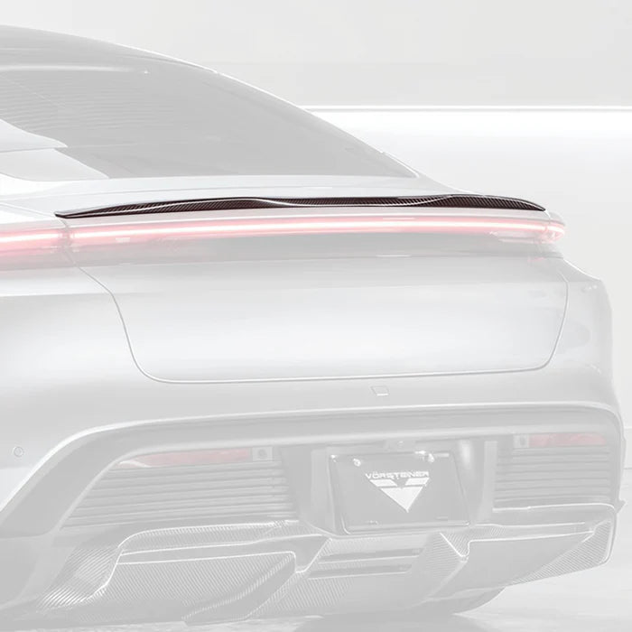 Porsche Taycan Turbo & Turbo S Carbon Fibre Decklid Rear Spoiler by Vorsteiner (2021+)