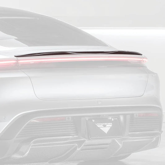 Porsche Taycan Turbo & Turbo S Carbon Fibre Decklid Rear Spoiler by Vorsteiner (2021+)
