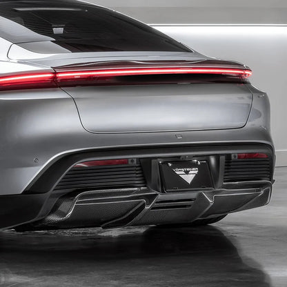 Porsche Taycan Turbo & Turbo S Carbon Fibre Rear Diffuser by Vorsteiner (2021+)