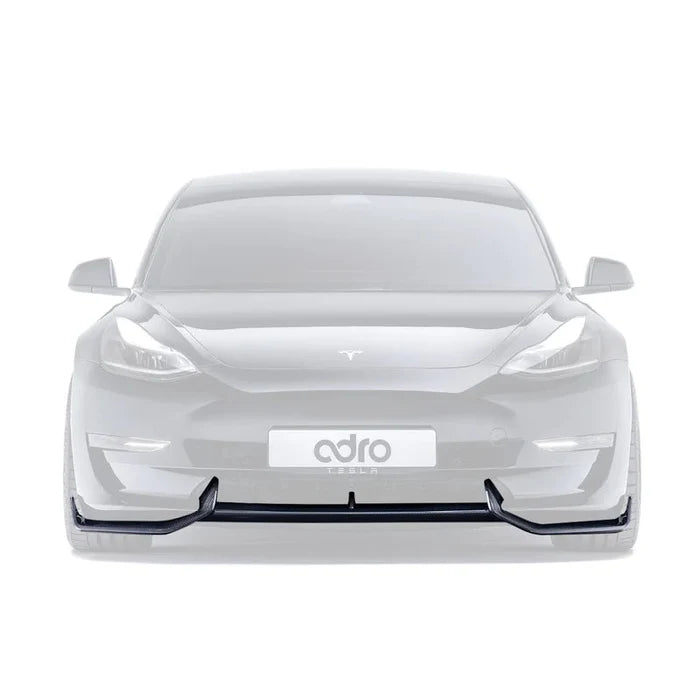 Tesla Model 3 Carbon Fibre V2 Front Splitter by Adro (2017+)