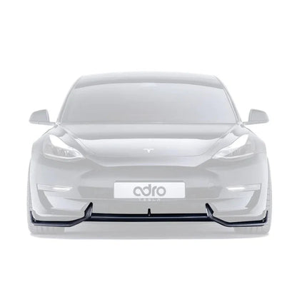 Tesla Model 3 Carbon Fibre V2 Front Splitter by Adro (2017+)