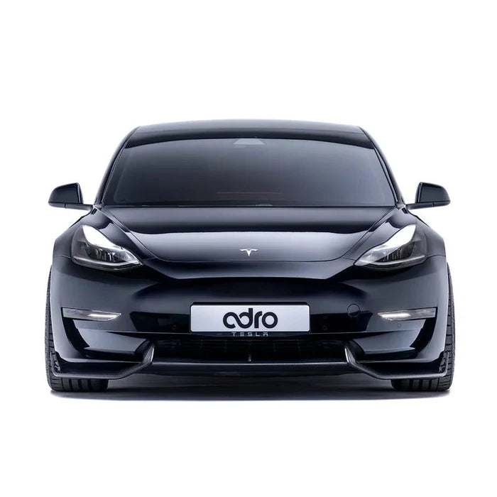 Tesla Model 3 Carbon Fibre V2 Front Splitter by Adro (2017+)