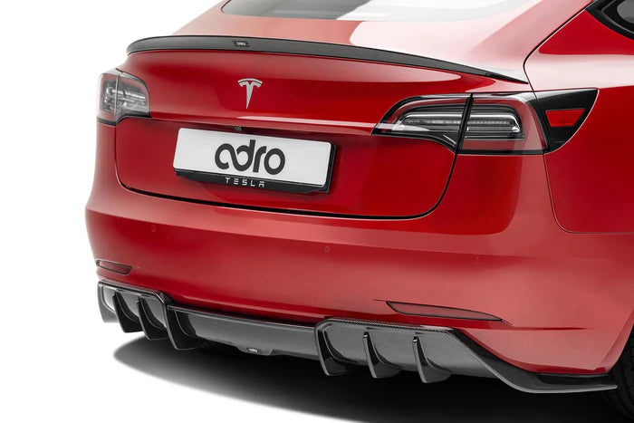 Tesla Model 3 Pre-Preg Carbon Fibre Rear Diffuser by Adro (2017+)