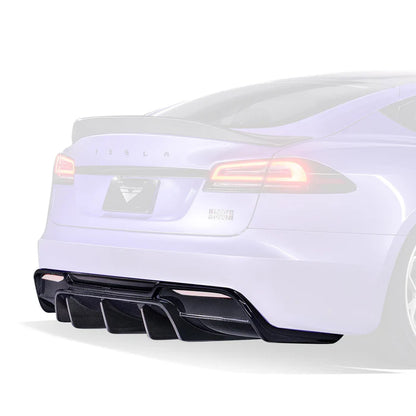Tesla Model S Plaid VRS Aero Rear Diffuser Carbon Fiber by Vorsteiner