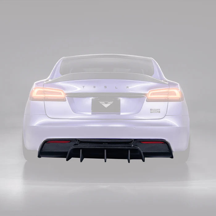 Tesla Model S Plaid VRS Aero Rear Diffuser Carbon Fiber by Vorsteiner