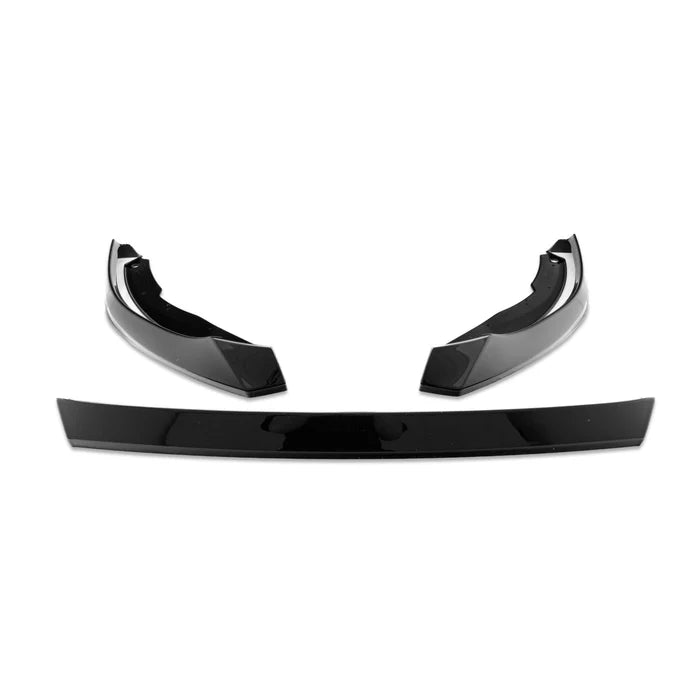 VW Golf GTI Clubsport Mk8 EVO-1 Gloss Black Front Splitter by ZAERO (2020+)