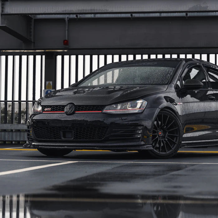VW Golf GTI & Golf GTD Mk7 EVO-1 Gloss Black Front Splitter by ZAERO (2013-2017)