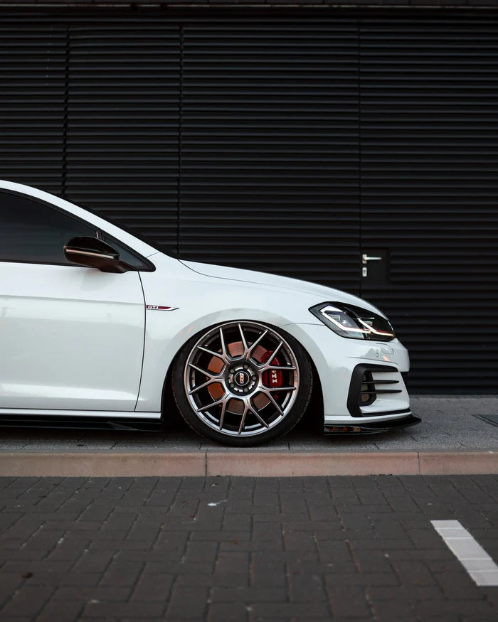 VW Golf GTI & Golf GTD Mk7.5 EVO-1 Gloss Black Front Splitter by ZAERO (2017-2020)