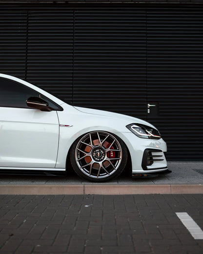 VW Golf GTI & Golf GTD Mk7.5 EVO-1 Gloss Black Front Splitter by ZAERO (2017-2020)