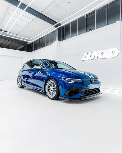 VW Golf R Mk8 EVO-1 Gloss Black Front Splitter by ZAERO (2020-2024)